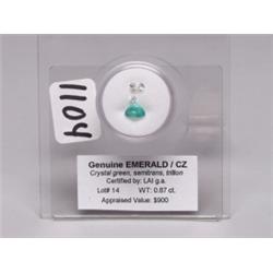 Emerald  .87 Ct