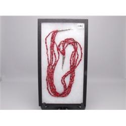 Navajo 5 Strand Red Coral & Turquoise Necklace