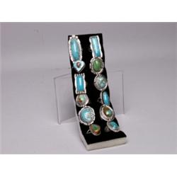 Lot of 12 Handwrought Navajo Rings