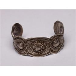 Old Navajo Handwrought Cuff Bracelet Ca 1940