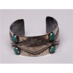 Old Navajo Handwrought Cuff Bracelet Ca 1940