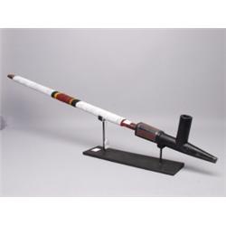 Blackfeet Pewter Inlaid Slate Pipe