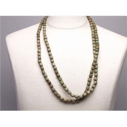 2 Strings Antique Green Six Layer Chevron Beads