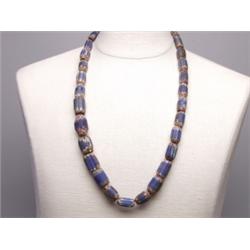 String Lg Antique Blue Six Layer Chevron Beads