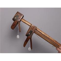 2 Carved Cedar Clapper Sticks