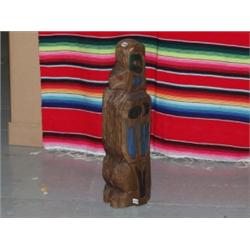 Carved Totem Pole by Frank Martin