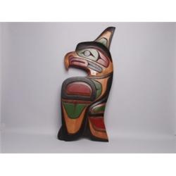 Carved Cedar Panel Thunderbird