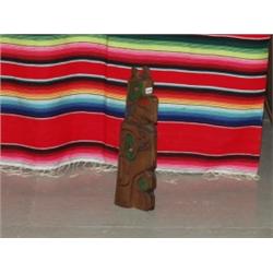 Carved Totem Pole Signed