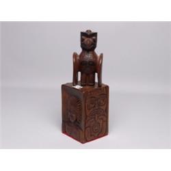 Carved Cedar Eagle Transforming Pole