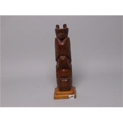Carved Cedar Totem Pole