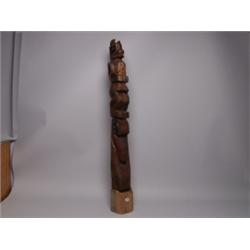 Carved Cedar Totem  by Frank Martin