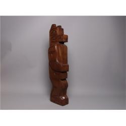 Carved Cedar Totem by Frank Martin