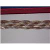 Image 1 : BRACELET - NEW TRI-COLOUR  - ITALIAN - UNIQUE 4 BRAIDED STERLING SILVER FLAT CHAINS WITH STURDY LOBS