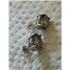 EARRINGS - 2.2 TCW OVAL FACETTED LIVELY PINK & GREEN MYSTIC TOPAZ IN STAMPED 925 STERLING SILVER SET
