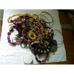 LARGE LOT OF ASSORTED METAL JEWELRY - FROM ESTATE SOME AS-IS - FLAT SHIPPING RATE DOES NOT APPLY (it