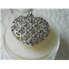 Image 2 : NECKLACE - 20 ROUND FACETED AMETHYST IN STERLING SILVER 3D HEART SETTING - RETAIL ESTIMATE $350