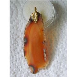 NECKLACE - AGATE SLICE  - 2.5 