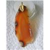 Image 2 : NECKLACE - AGATE SLICE  - 2.5"