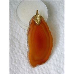 NECKLACE - AGATE SLICE - 2.5 