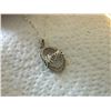 Image 2 : NECKLACE - DIAMONDS IN 925 STAMPED STERLING SILVER OVAL DESIGNED SETTING - "MOM" - INCLUDEDS 925 STE