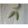 NEW EARRINGS- JADE- SHEPHERD HOOKS - 1 1/2" LONG