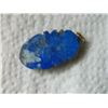 Image 4 : PENDANT - HAND CRAFTED CARVED LAPIS STONE - SCARAB 1 1/2" LONG