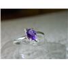 Image 1 : RING - STERLING SILVER - PURPLE STONE - STAMPED 925