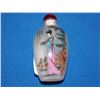 Image 2 : SNUFF BOTTLE - HAND PAINTED - WITH LID LADY PINK DRESS