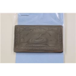 TITANIUM BAR - 1 TROY OUNCE .999 TITANIUM - AUSTRALIA MINT - BROWN SNAKE MOTIF - ONLY 400 MINTED