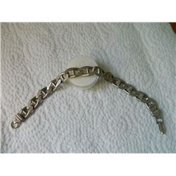 BRACELET - MAN'S 925 SILVER BRACELET  -  ~35GMS stamped  "Italy 925"