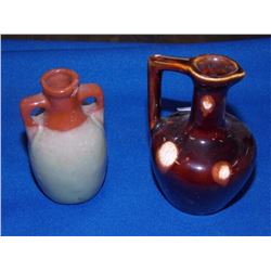 MINITURE CLAY WHISKEY JUGS - 2 TTL