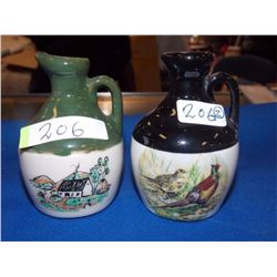 MINITURE CLAY WHISKEY JUGS - 2 TTL