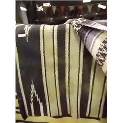 WESTERN SADDLE PAD / BLANKET - BLACK STRIPED