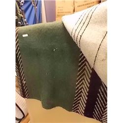 WESTERN SADDLE PAD / BLANKET - BLACK / GREEN