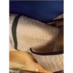 SADDLE PAD - WHITE WITH BLACK TRIM
