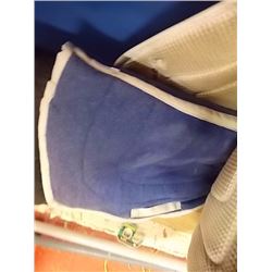 SADDLE PAD - BLUE WITH WHITE TRIM