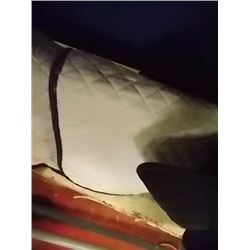 SADDLE PAD - WHITE WITH BLACK TRIM