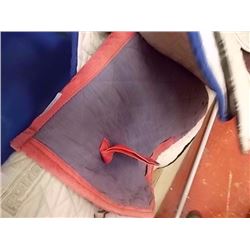 SADDLE PAD - BLUE WITH RED TRIM