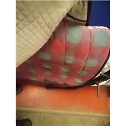 SADDLE PAD - RED / GREEM PLAID