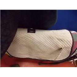 SADDLE PAD - WHITE WITH BLACK TRIM