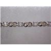 Image 2 : BRACELET - 6.84 CTW (12) OVAL FACETED WHITE TOPAZ & ROUND FACETED DIAMOND IN STERLING SILVER INFINIT