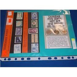 LOT OF STAMPS - 30 - 60 YEARS OLD & WWII NICKLE SET