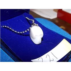 NECKLACE - NEW SKULL PENDANT - INCLUDES STAINLESS STEEL BALL CHAIN - IN GIFT BOX