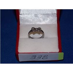 RING - PINKY RING - 925 STERLING SILVER BOW