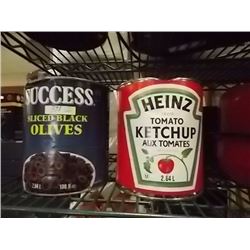 KETCHUP & OLIVES - HEINZ KETCHUP 2.84L & 2.84L SLICED OLIVES