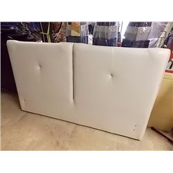 NEW QUEEN/KING HEADBOARD - LEATHER STYLE - WHITE