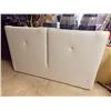 Image 1 : NEW QUEEN/KING HEADBOARD - LEATHER STYLE - WHITE