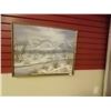 Image 1 : VINTAGE FRAMED OIL PICTURE - MOUNTAINS