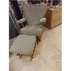 GLIDER ROCKER - MAPLE - WITH STOOL