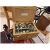 Image 1 : WOOD JEWELRY BOX & CONTENTS